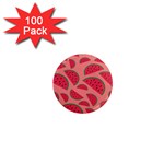 Watermelon Red Food Fruit Healthy Summer Fresh 1  Mini Magnets (100 pack) 