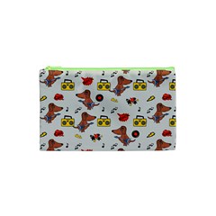 Background Pattern Texture Design Dog Music Cosmetic Bag (xs) by pakminggu