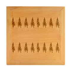 Christmas Trees Pattern Digital Paper Seamless Wood Photo Frame Cube by pakminggu