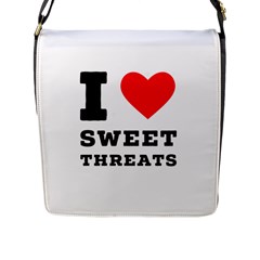 I Love Sweet Threats  Flap Closure Messenger Bag (l) by ilovewhateva