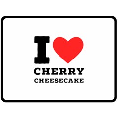 I Love Cherry Cheesecake Fleece Blanket (large) by ilovewhateva