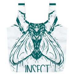 Green Insect Bee Illustration Full Print Recycle Bag (xxxl) by pakminggu