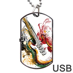 Electric Guitar Dog Tag Usb Flash (one Side) by pakminggu