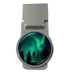 Aurora Northern Lights Phenomenon Atmosphere Sky Money Clips (round)  by pakminggu