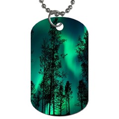 Aurora Northern Lights Celestial Magical Astronomy Dog Tag (two Sides) by pakminggu
