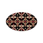 Vector Illustration Of Ukrainian Folk Seamless Pattern Ethnic Ornament Border Element Traditional Sticker (Oval)