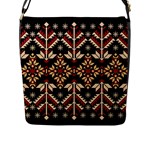 Vector Illustration Of Ukrainian Folk Seamless Pattern Ethnic Ornament Border Element Traditional Flap Closure Messenger Bag (L)