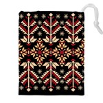 Vector Illustration Of Ukrainian Folk Seamless Pattern Ethnic Ornament Border Element Traditional Drawstring Pouch (4XL)