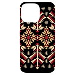 Vector Illustration Of Ukrainian Folk Seamless Pattern Ethnic Ornament Border Element Traditional iPhone 14 Pro Max Black UV Print Case