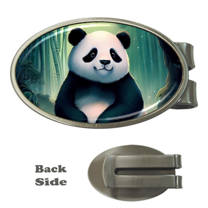 Animal Panda Forest Tree Natural Money Clips (Oval) 