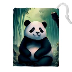 Animal Panda Forest Tree Natural Drawstring Pouch (5xl) by pakminggu