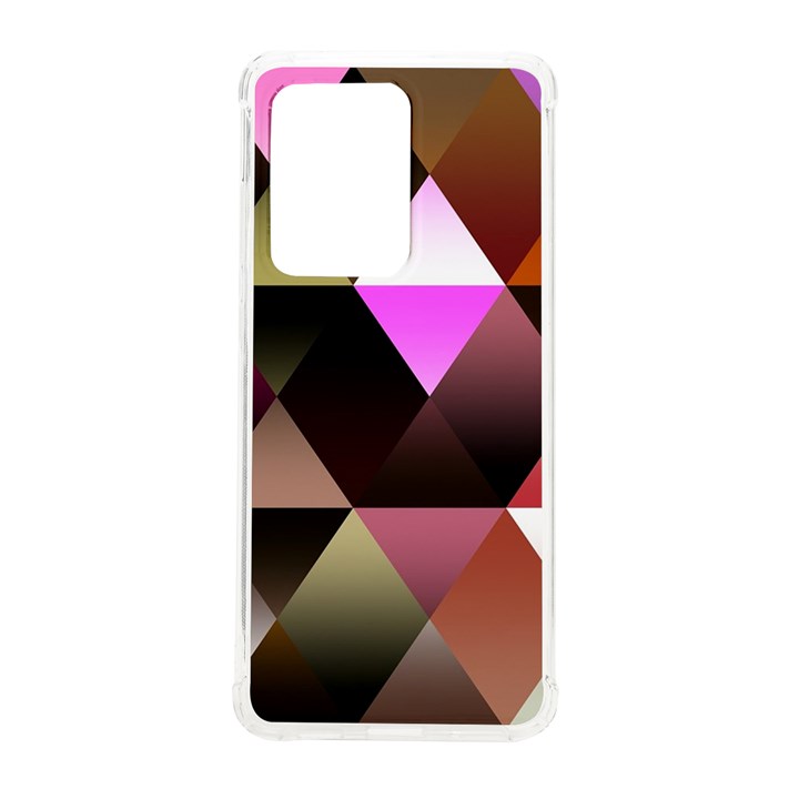 Abstract Geometric Triangles Shapes Samsung Galaxy S20 Ultra 6.9 Inch TPU UV Case
