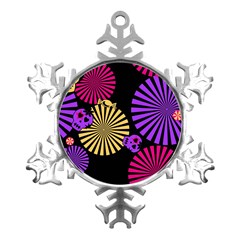 Seamless Halloween Day Of The Dead Metal Small Snowflake Ornament by danenraven