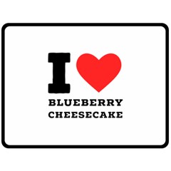 I Love Blueberry Cheesecake  Two Sides Fleece Blanket (large) by ilovewhateva