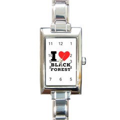 I Love Black Forest Rectangle Italian Charm Watch by ilovewhateva
