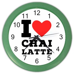 I Love Chai Latte Color Wall Clock by ilovewhateva