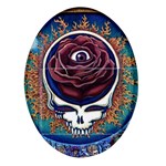 Grateful Dead Ahead Of Their Time Oval Glass Fridge Magnet (4 pack) Front