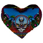 Grateful Dead Wallpapers Large 19  Premium Heart Shape Cushions Front