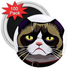 Grumpy Cat 3  Magnets (100 Pack) by Mog4mog4