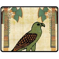 Egyptian Paper Papyrus Bird Fleece Blanket (medium)
