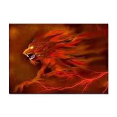 Fire Lion Flames Light Mystical Dangerous Wild Sticker A4 (100 Pack) by Mog4mog4