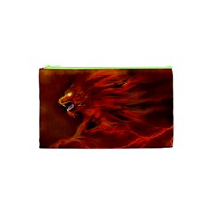Fire Lion Flames Light Mystical Dangerous Wild Cosmetic Bag (xs) by Mog4mog4