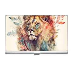 Lion Africa African Art Business Card Holder by Mog4mog4