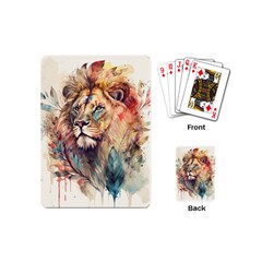 Lion Africa African Art Playing Cards Single Design (mini) by Mog4mog4