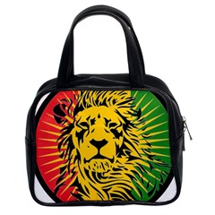 Lion Head Africa Rasta Classic Handbag (two Sides) by Mog4mog4