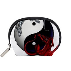 Yin And Yang Chinese Dragon Accessory Pouch (small) by Mog4mog4