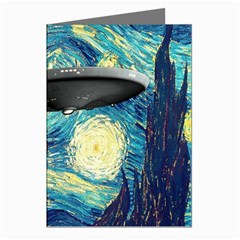 Star Starship The Starry Night Van Gogh Greeting Cards (pkg Of 8) by Mog4mog4