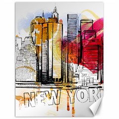 New York City Skyline Vector Illustration Canvas 12  X 16  by Mog4mog4