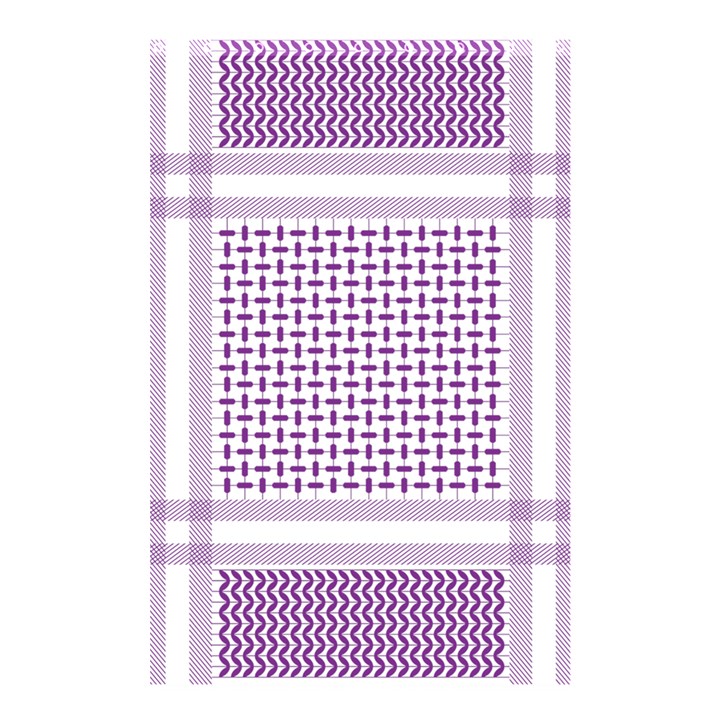 Square Purple Pattern Bead Purple Keffiyeh Purple Geometric Headdress Angle Violet Rectangle Shower Curtain 48  x 72  (Small) 