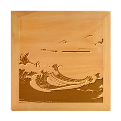Sea Asia, Waves Japanese Art The Great Wave Off Kanagawa Wood Photo Frame Cube by Bakwanart