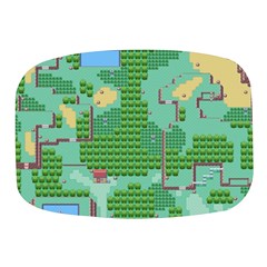 Green Retro Games Pattern Mini Square Pill Box by Bakwanart
