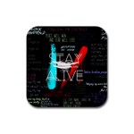 Stay Alive Rubber Coaster (Square)