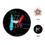 Stay Alive Playing Cards Single Design (Round)