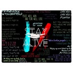 Stay Alive Two Sides Premium Plush Fleece Blanket (Extra Small)