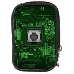 Technology Computer Chip Electronics Industry Circuit Board Compact Camera Leather Case by Bakwanart