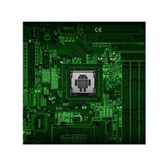 Technology Computer Chip Electronics Industry Circuit Board Square Satin Scarf (30  X 30 )