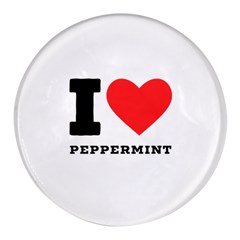 I Love Peppermint Round Glass Fridge Magnet (4 Pack) by ilovewhateva
