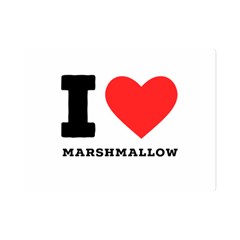 I Love Marshmallow  Premium Plush Fleece Blanket (mini) by ilovewhateva