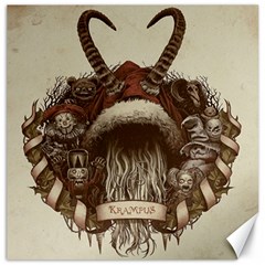 Christmas Dark Demon Evil Horror Krampus Canvas 12  X 12  by Bakwanart