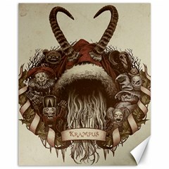 Christmas Dark Demon Evil Horror Krampus Canvas 11  X 14  by Bakwanart