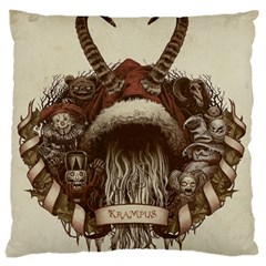 Christmas Dark Demon Evil Horror Krampus Large Cushion Case (one Side) by Bakwanart