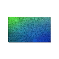Blue And Green Circuit Board Wallpaper Circuit Board Sketch Sticker (rectangular) by Bakwanart