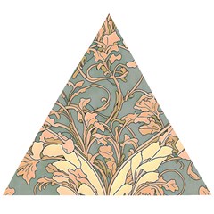 Art Nouveau Vintage Retro Pattern Floral Wooden Puzzle Triangle by 99art