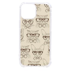 Seamless Pattern Hand Drawn-cats-with Hipster Accessories Iphone 13 Mini Tpu Uv Print Case