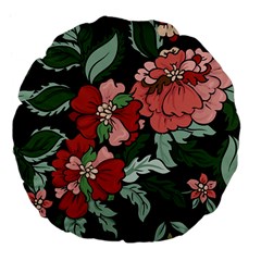 Beautiful Floral Vector Seamless Pattern Large 18  Premium Flano Round Cushions