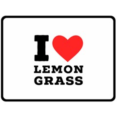 I Love Lemon Grass Fleece Blanket (large) by ilovewhateva